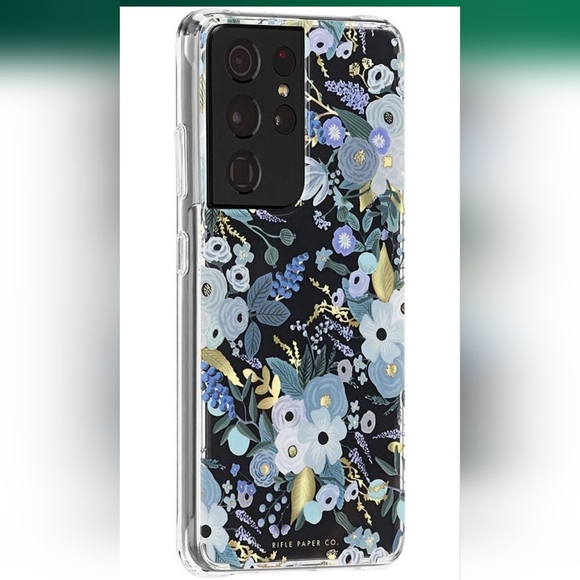 New w/Ring Grip Garden Party Blue Rifle Paper Co Samsung Galaxy S21 Phone Case - Picture 5 of 8